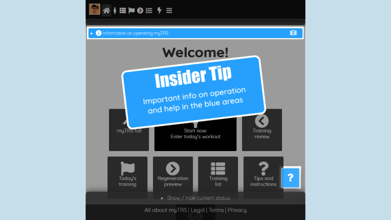 Insider tip: blue areas in myTRS