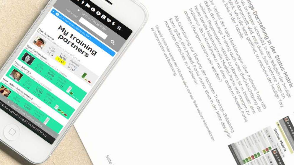 myTRS: Online tool for muscle build-up and weight training